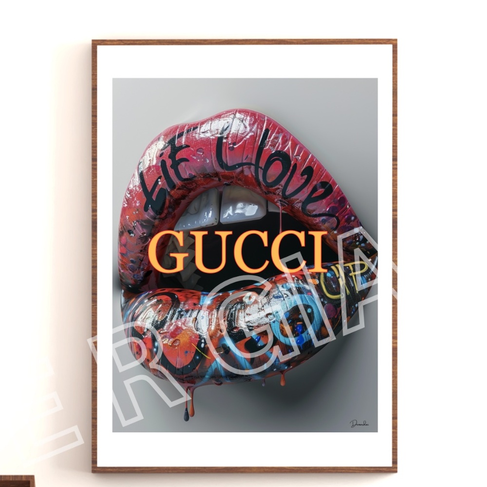 Gucci Wall Art Trendy 18x24 Print Great Gift for Gucci Fans